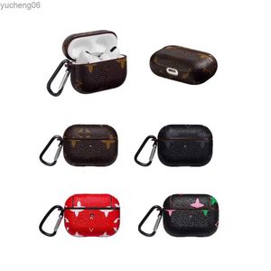 Designer Fashion AirPods Custodie per auricolari pro 1 2 3 Pro Bellissimi regali in pelle Cover protettiva Bluetooth classica retrò con custodia AirPodspro con confezione