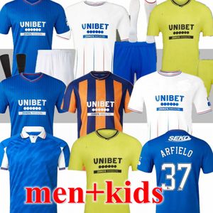 22 23 24 Rangers Soccer Jerseys Glasgow 2023 2024 home away TEE CHAMPIONS 150th Legendary version DEFOE BARKER MORELOS Men kids training Football