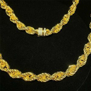 9mm 11mm S925 Silver Rope Chain Moissanite Cuban Necklace Iced Out VVS1 Moissanite Diamond Clasp Silver Rope Chain Cuban Links