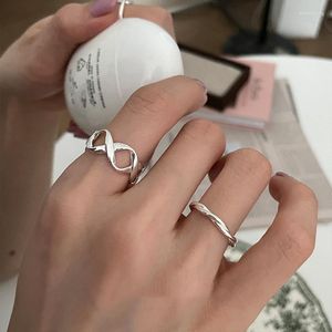 Klusterringar Original 925 Silver Color Cross Hollow For Women Counple Wedding Engagement Women's Vintage Ring Fine Jewelry