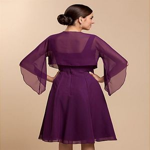 High Quality Wedding Jackets Wraps Half Sleeve Chiffon Evening Casual Wraps Evening Jacket More Colors Bolero Shrug179c