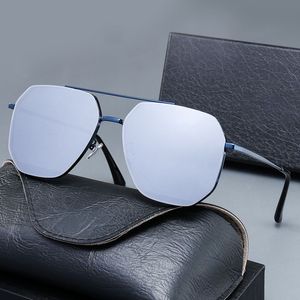 Óculos de sol masculino Pilot 2023 novo retro alta qualidade armação de metal visão noturna óculos de condução óculos de pesca polarizados UV400