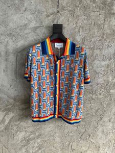 2023 fall and winter new arrival mens luxury designer beautiful color knitwear shirts ~ US SIZE shirts ~ high quality mens designer button short sleeve shirts