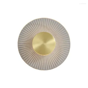 Wall Lamps LED Nordic Modern Luxury Copper Sconces Creative Designer Living Room Aisle Circular Lights Corridor Porch Background