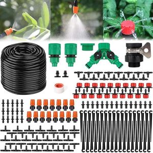 Attrezzature per l'irrigazione 40 M 158 Pz Kit automatici da giardino Sistema di irrigazione a goccia micro fai-da-te per patio Raffreddamento del tetto Serre Aiuola