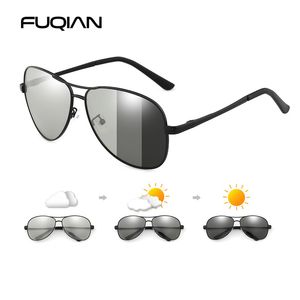 2022 Pilot Photochromic Sunglasses Men Women Fashion Chameleon Polarized Sun Glasses Male Driving Change Color Night Vision