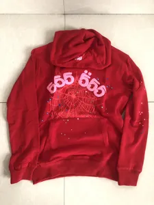 Erkek Hoodies Sweatshirts 2023 YENİ SKY MAVİ SP5der Hoodie Erkek Kadınlar 1 Hip Hop Genç Thug Örümcek Kapüşonu Dünya Geniş Sweatshirts Baskı Pullover Hoody Açık Mavi Anime