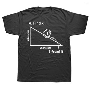 T-shirt da uomo Trova variabile X Insegnante di matematica Camicia divertente Maschile Manica corta Stampato Cartone animato Streetwear T-shirt Regali di compleanno Abbigliamento da uomo
