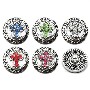 قابلة للتبديل 20 مم زر الراين المعدني المسبار W194 Cross Fit 18mm Snap Button Button Buclaces for Women Gift Jewelry291Q