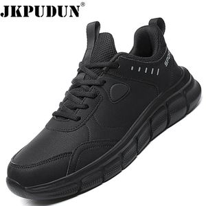 Boots Men Sport sapatos de couro de couro, tênis à prova d'água ao ar livre masculino masculino masculino atlético tênis tenis masculino esportivo