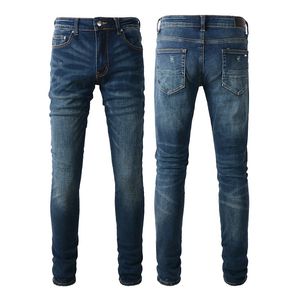 Mäns jeans designer lyx europeisk jean hombre brev stjärna män broderi lapptäcke rippade för trendmärke motorcykel byxa mens mager storlek 40