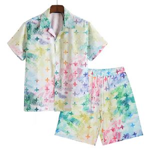 Herren Sommerdesigner -Shirts Mode Hawaii Blumendruck lässig Hemd Männer Frauen schlank fit Kurzarm Strandkleidung