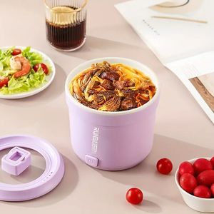 US Plug Electric Caldron Multi Functional Household Small Pot Noodle Cooking Non-stick Surface Electric Hot Pot Small Mini Instant Cooker Small Electric Pot 1L