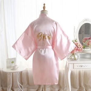 Wedding Bathe Robe Bridesmaid Bride Mother Dressing Gown Womens plain Silk Satin Robes Bridal Wedding Bridesmaid Bride Gown bath r337P