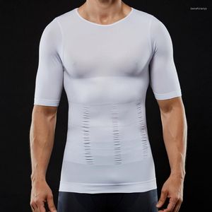 Männer T-Shirts Männer Abnehmen Body Shaper Bauch Weste Unterwäsche Korsett Taille Cincher Bodysuit Hohe