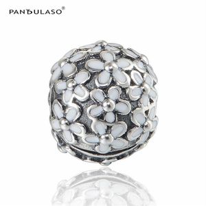 Fits Pandora Charms Bracelet 925 Sterling Silver Bead Darling Daisy Meadow Clip Charm Women DIY Jewelry Flower Beads238Z