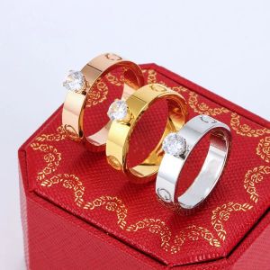 Proposta de designer anel high end anel de diamante homens e mulheres amor anel clássico jóias de luxo festa acessórios de casamento natal sem caixa