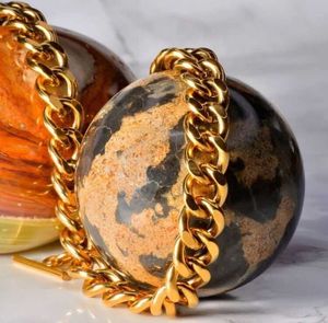 10k 18k 24k echte vergoldete Edelstahl-Halskette, kubanischer vergoldeter Schmuck, kubanische Goldkette, Goldkette