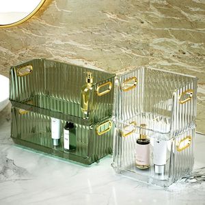 Storage Boxes Acrylic For Box Desktop Bathroom Rack Organizer Makeup Organizers Mask Stackable Cosmetics Basket