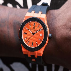 Orologi da polso Maurice Lacroix Aikon Orologio da uomo Cinturino in caucciù Quarzo impermeabile Smart per uomo Sport Relogio Masculino Reloj Hombre 2281n