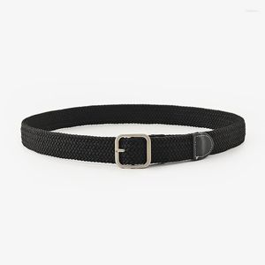 Belts DepertWin Women's Elastic Woven Waistband Men's And Korean Version Trendy Casual Needle Buckle