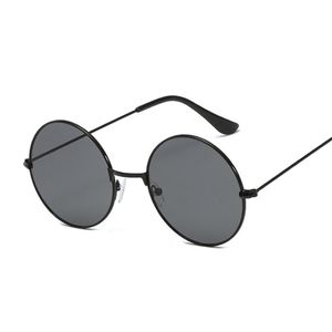 Vintage küçük yuvarlak güneş gözlükleri kadın marka tasarımcısı güneş gözlükleri kadın alaşım renkli ayna retro siyah daire oculos de sol