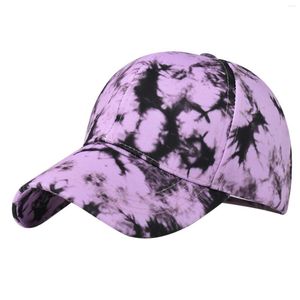 Ball Caps Dome Adjustable Mixed Color Tie Dye Baseball Cap Personality Wind In The United States Winter Hats Men