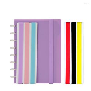 Fromthenon 3pcs Candy Color Planner Silicone Strap A5 Notebook Faixa Elástica Diário Scrapbooking Acessórios Material de Escritório