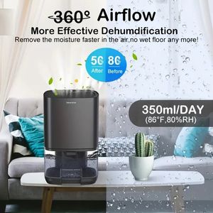 1pc, Dehumidifers, Household Dehumidifier, Suitable For Bedroom, Basement, Bathroom, Garage, Wardrobe, Kitchen, Office, 1000ml Capacity, High Working Efficiency