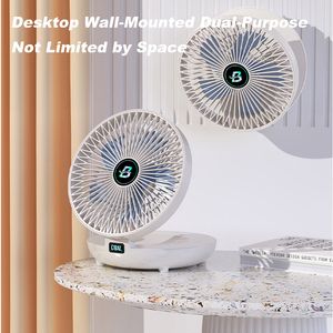 Andere Wandmontage-Desktop-Ventilator für Zuhause, Garten, TypeC, aufladbar, tragbare Tischventilatoren, 3 Geschwindigkeiten, geräuschloser bürstenloser Motor, faltbarer Luftkühler für Büro 230721