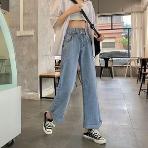 Jeans Feminino Y2K Moda Coreana Calças Denim De Perna Larga Vintage Streetwear Namorado Baggy Goth Harajuku Calças Roupas Femininas