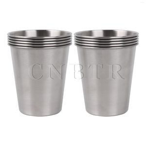 Kubki spodki CNBTR 10 x Metalowe szklanki picia Shatterproof Cup 300 ml/10.14 uncji do baru restauracyjnego