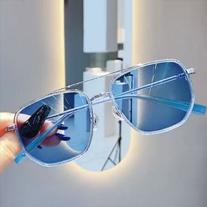 2022 Novos Óculos de Sol Masculinos de Feixe Duplo Oceano Azul Feminino Óculos de Condução Óculos de Protecção Solar Pesca Ao Ar Livre Gafas De Sol UV400