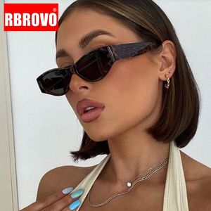 RBROVO 2023 Óculos de Sol Cateye Poligonal Feminino Marca Óculos de Designer para Feminino/Homem Steampunk Óculos Pequenos Feminino Gafas De Sol