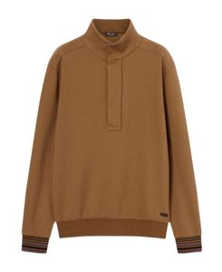 Herrtröjor hösten långärmad brun casual pullover tröja