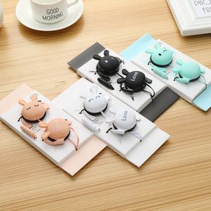 cute cartoon rabbit ear hook wired noise reduction earphone 3.5mm with microphone audio jack sports running stereo earphone suitable for android windows system