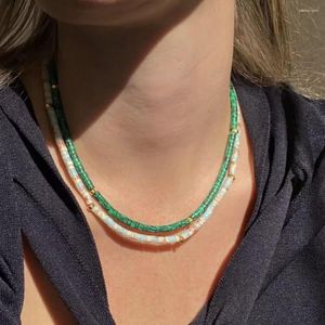 Choker Skyfish Ins Wind Rainbow Beads Collana Moda femminile Trend Design Sense Colorful Stone Travel Party Jewelry