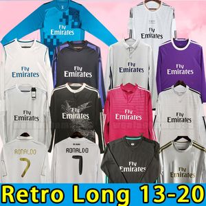 Real Madrids retro futbol formaları balya benzema modrik futbol gömlekleri klasik camiseta ev uzakta raul r.cllos gömlek uzun kollu 2013 2014