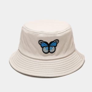 Unisexe Summer Reversible butterfly Bucket Hats Uomo Donna Fisherman Cap Girl Boy Daily Vacation Chapeau Bob Casquette Gorras