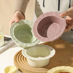 Tigelas Tigela de Arroz Utensílios de Mesa de Cerâmica Casa Lindo Café da Manhã Cozinha Prático Simples Produto Coreano Casa