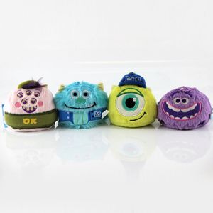 Atacado Monster University lindo monstro de olhos grandes brinquedo de pelúcia saco de areia mochila pingente pequeno chaveiro de presente