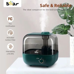 BEAR Humidifiers For Bedroom, 5L Top Fill Cool Mist Humidifier For Plants And Baby, Lasts For 35 Hours, Auto Shut Off, Super Quiet, Easy To Use And Clean Christmas Gift