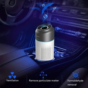 1pcCar Purificatore d'aria portatile Rimozione degli odori Sterilizzazione Ioni negativi Ozono Purificatore per auto di piccole dimensioni Usb Plug-in Uso Gesto a infrarossi Funzionamento a induzione Conveniente Sicuro