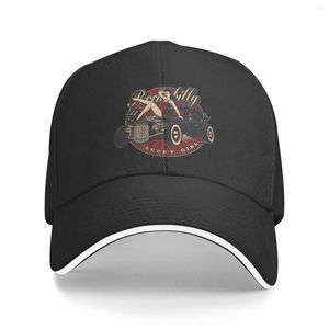 Bollmössor vintage Lucky Pin Up Girlclassic Dad Hats Pure Color Women's Hat Cycling Baseball Peaked Cap