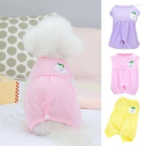 Vestuário para cães Roupas para cuidados com animais de estimação Fecho de botão elástico confortável para gatos pequenos Roupa de recuperação