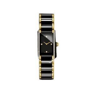 新しいファッションマンウォッチクォーツムーブメントセラミック時計女性の女性用腕時計ダイヤモンドベゼルRD12255Z