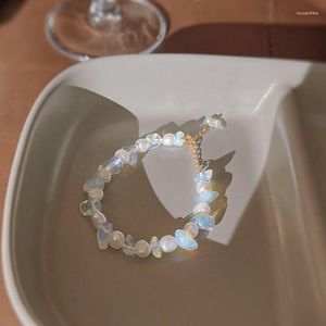 Braccialetti con ciondoli 2023 gioielli perla d'acqua dolce naturale pietra di luna braccialetto femminile regalo di nozze fidanzata