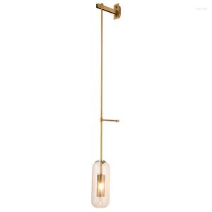 Poste de Lâmpada de Parede Moderno Lâmpadas Grandes 150cm Interior Criativo Banhado a Ouro Luz Luminárias de Vidro Breve Arandela Iluminação Lamparas De Pared