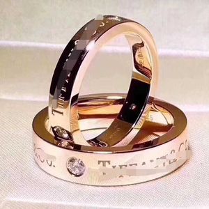 Moda Gaoding T Network Celebrity Tifhree Diamond Para Ring Titanium Steel Wedding R T3vd