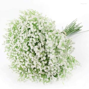 Fiori decorativi 10 mazzi Gypsophila bianco Giungla tropicale Respiro artificiale per bambini per forniture per feste di nozze Layout di vasi per decorazioni per la casa